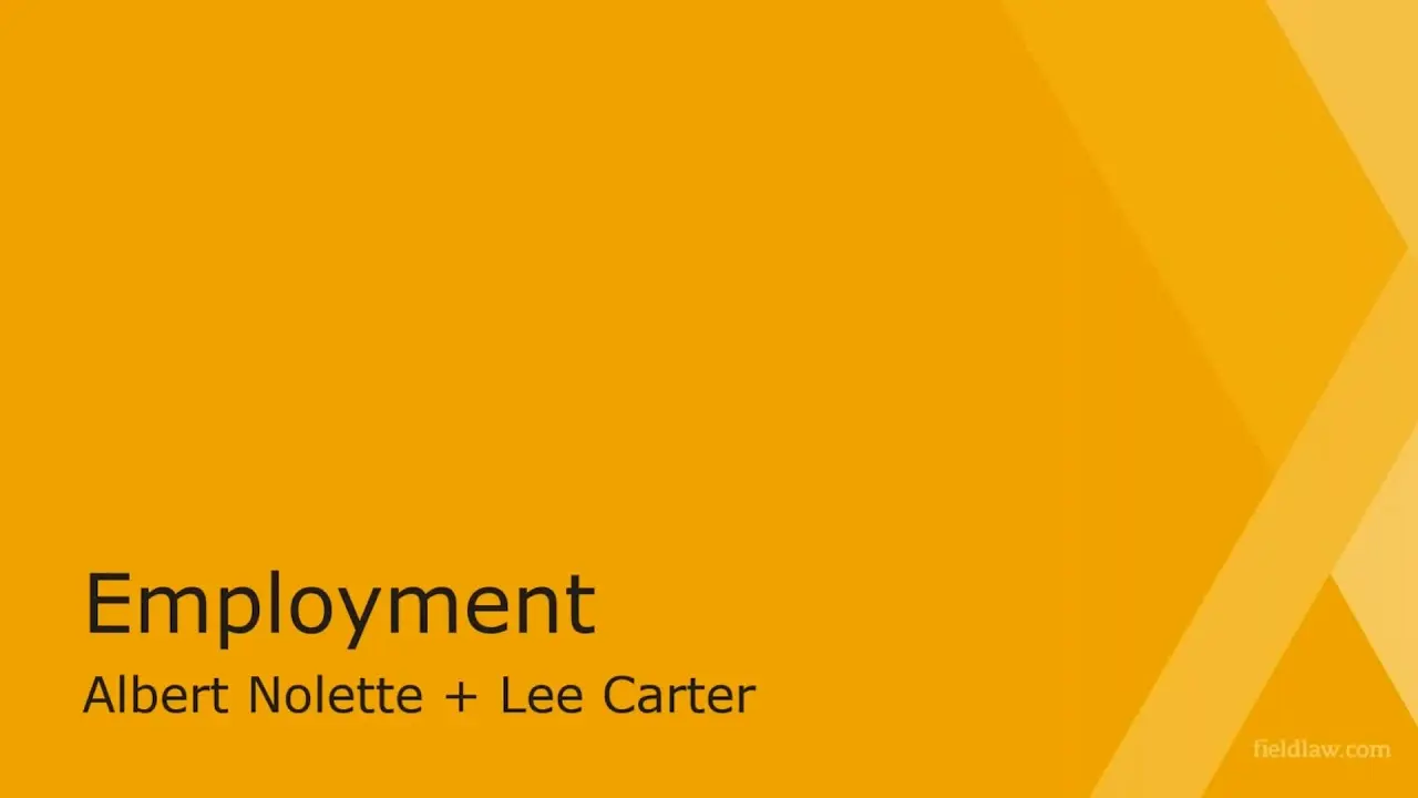 2021 A Year in Review Webinar Series | Employment